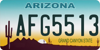 AZ license plate AFG5513