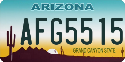 AZ license plate AFG5515