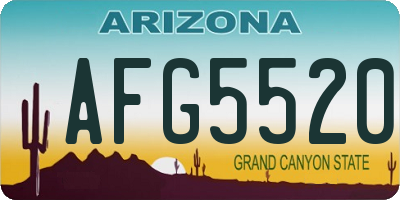 AZ license plate AFG5520