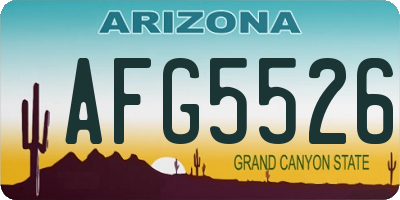 AZ license plate AFG5526