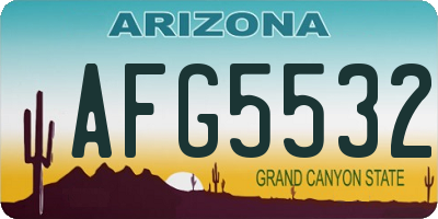 AZ license plate AFG5532
