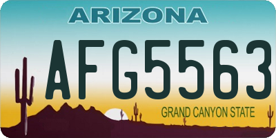 AZ license plate AFG5563