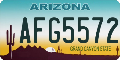 AZ license plate AFG5572