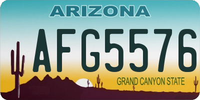 AZ license plate AFG5576