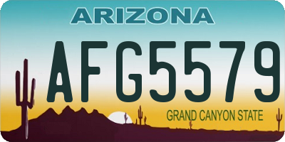 AZ license plate AFG5579