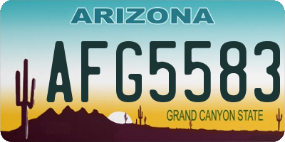 AZ license plate AFG5583