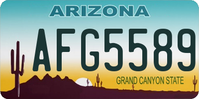 AZ license plate AFG5589