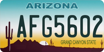 AZ license plate AFG5602