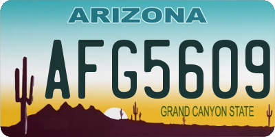 AZ license plate AFG5609