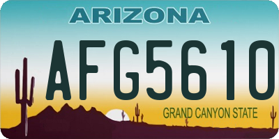 AZ license plate AFG5610