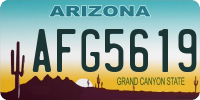 AZ license plate AFG5619