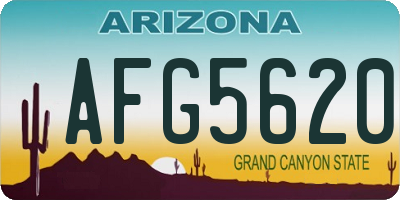 AZ license plate AFG5620