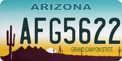 AZ license plate AFG5622