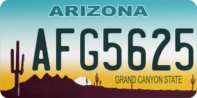 AZ license plate AFG5625