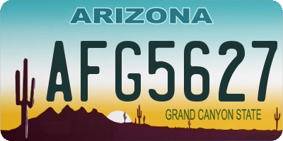 AZ license plate AFG5627