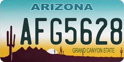 AZ license plate AFG5628