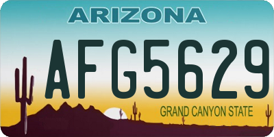 AZ license plate AFG5629