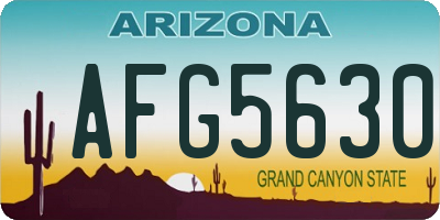 AZ license plate AFG5630