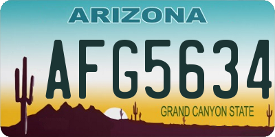 AZ license plate AFG5634