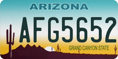 AZ license plate AFG5652