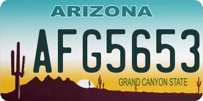 AZ license plate AFG5653
