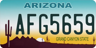 AZ license plate AFG5659