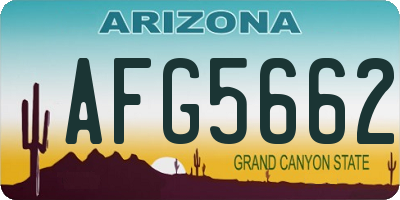 AZ license plate AFG5662