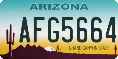 AZ license plate AFG5664