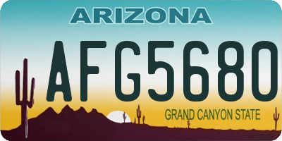 AZ license plate AFG5680