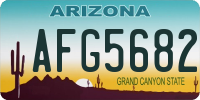 AZ license plate AFG5682