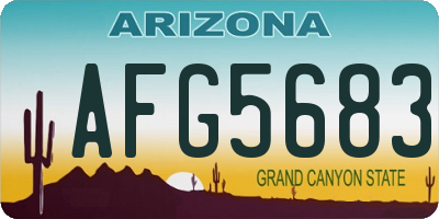 AZ license plate AFG5683