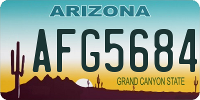 AZ license plate AFG5684