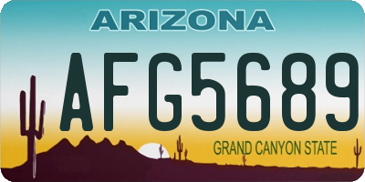 AZ license plate AFG5689
