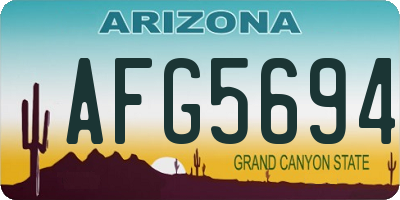 AZ license plate AFG5694