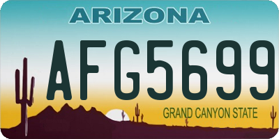 AZ license plate AFG5699