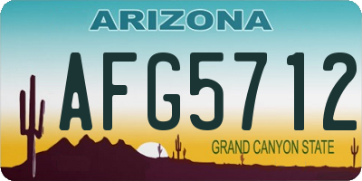 AZ license plate AFG5712