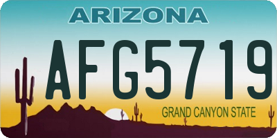 AZ license plate AFG5719