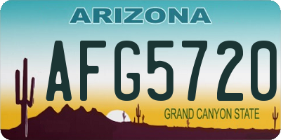 AZ license plate AFG5720