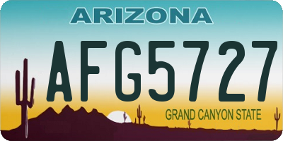 AZ license plate AFG5727