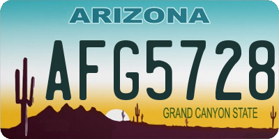 AZ license plate AFG5728
