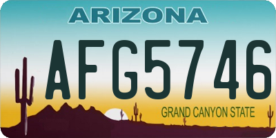 AZ license plate AFG5746