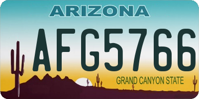 AZ license plate AFG5766