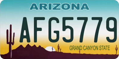 AZ license plate AFG5779