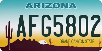 AZ license plate AFG5802