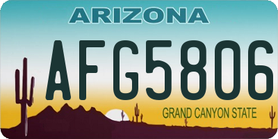 AZ license plate AFG5806