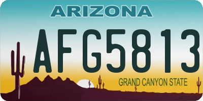 AZ license plate AFG5813