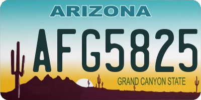 AZ license plate AFG5825