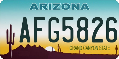 AZ license plate AFG5826