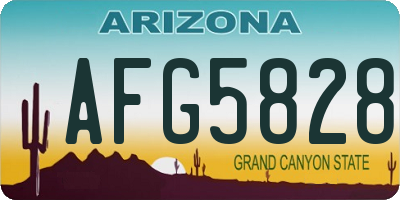 AZ license plate AFG5828