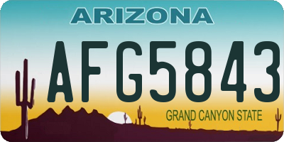 AZ license plate AFG5843